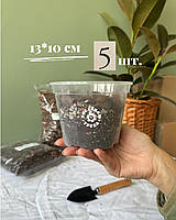 Прозорий горщик 13,0*10см. 5 шт.